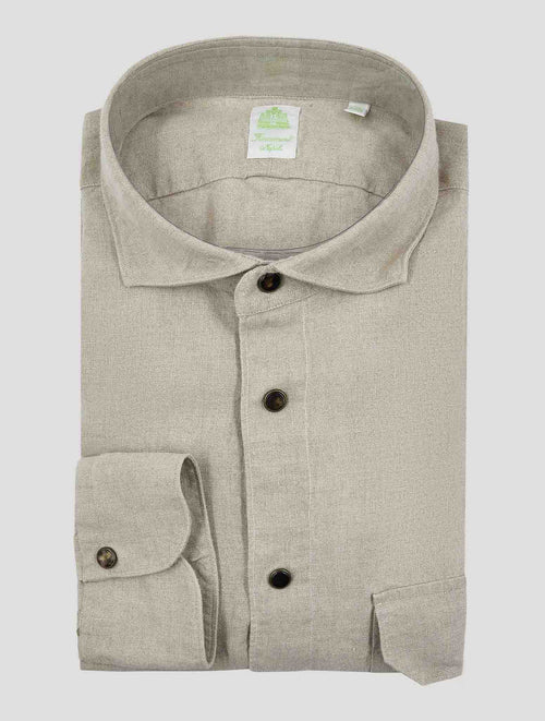 Finamore 1925 Beige Linen Shirt Maratea