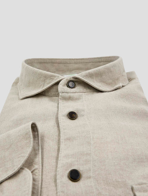 Finamore 1925 Beige Linen Shirt Maratea