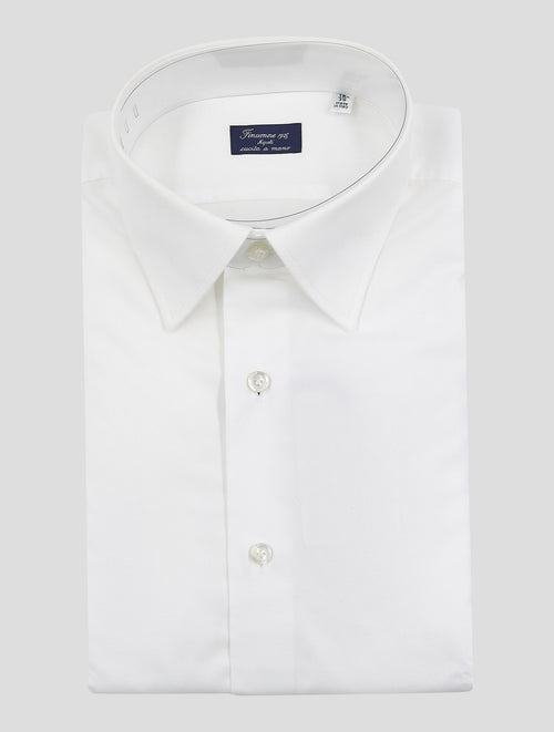 Finamore 1925 White Cotton Shirt NAPOLI