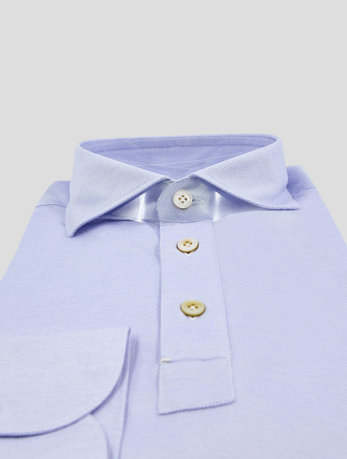 Finamore 1925 Light Blue Cotton Polo Shirt Orlando