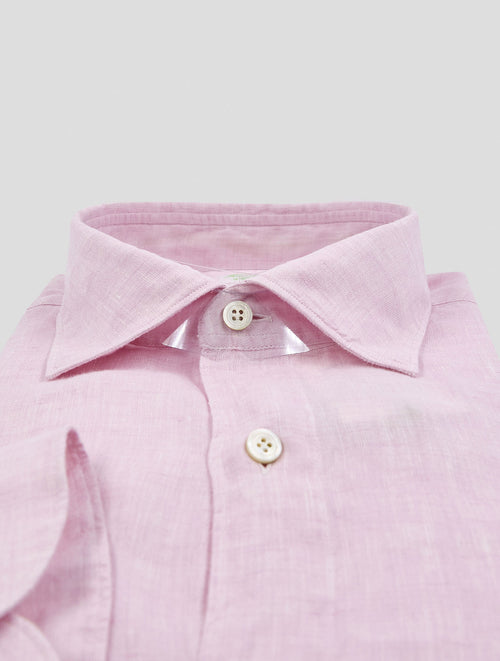 Finamore 1925 Pink Linen Shirt TOKYO
