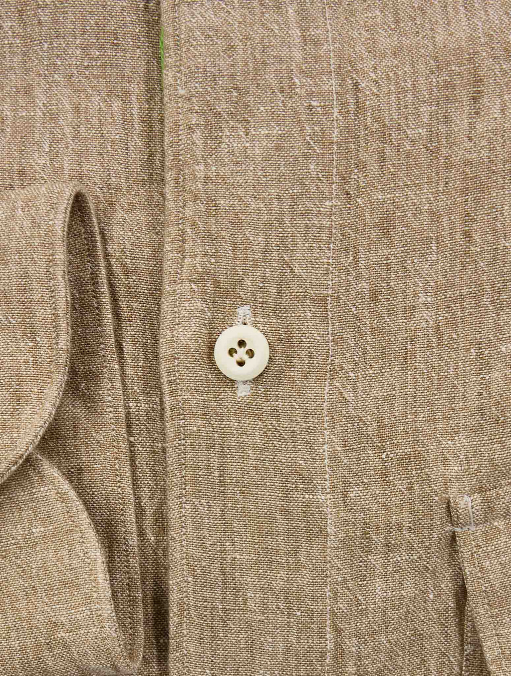 Finamore 1925 Brown Linen Shirt Chicago