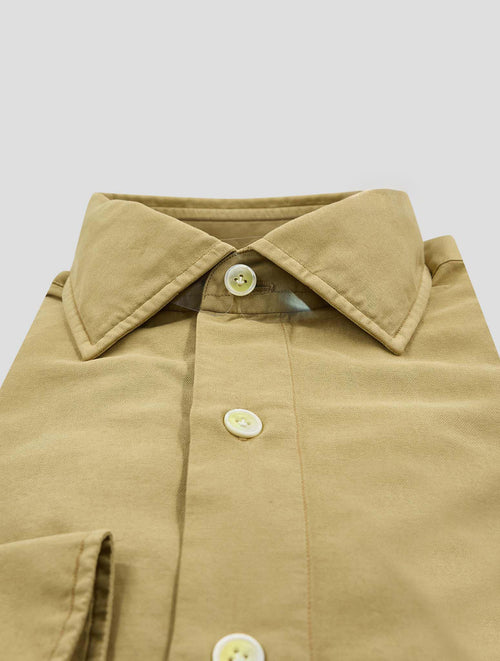Finamore 1925 Sand Cotton Shirt NAP93