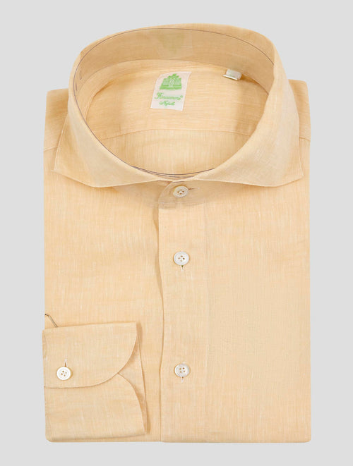Finamore 1925 Pink Linen Shirt VER12