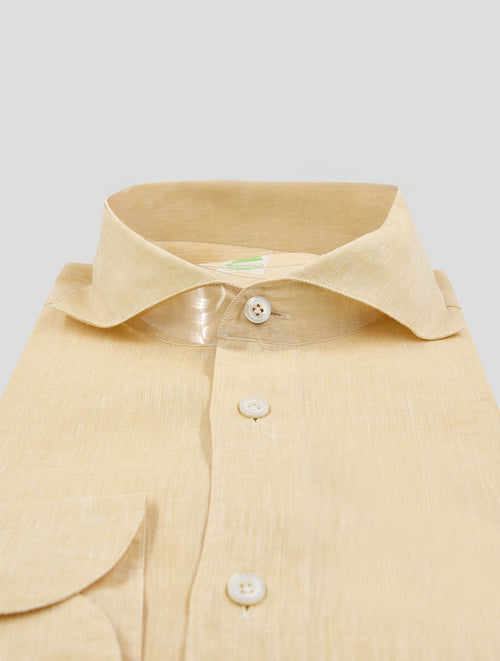 Finamore 1925 Pink Linen Shirt VER12