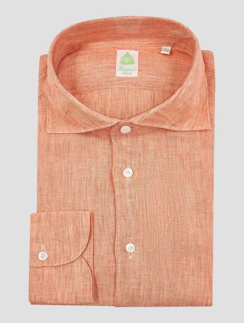Finamore 1925 Coral Linen Shirt BALI