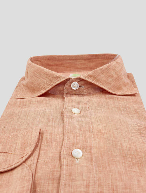Finamore 1925 Coral Linen Shirt BALI