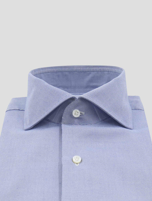 Finamore 1925 Light Blue Cotton Silk Shirt Napoli23