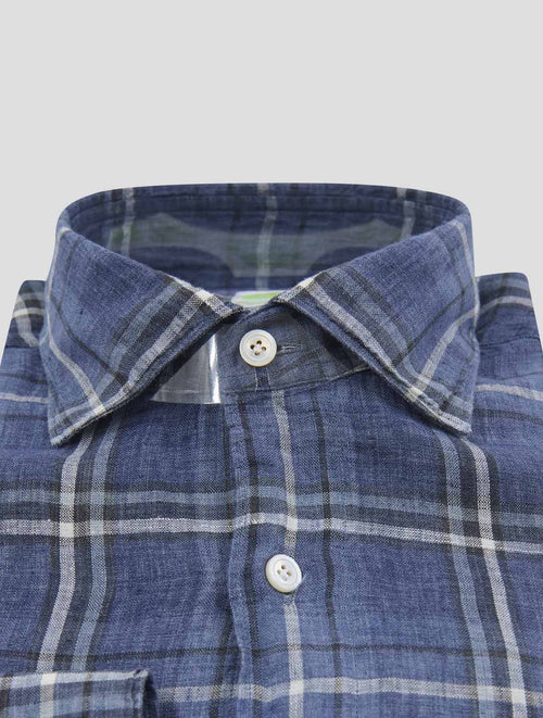Finamore 1925 Blue Linen Shirt TOKYO56