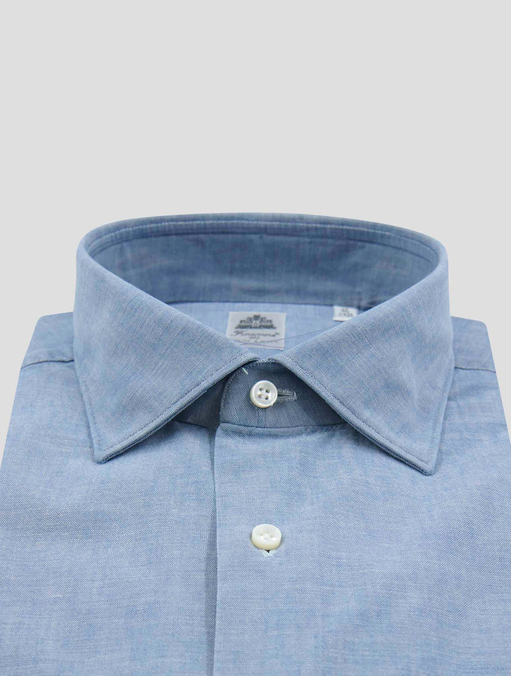 Finamore 1925 Light Blue Cotton Shirt Seattle