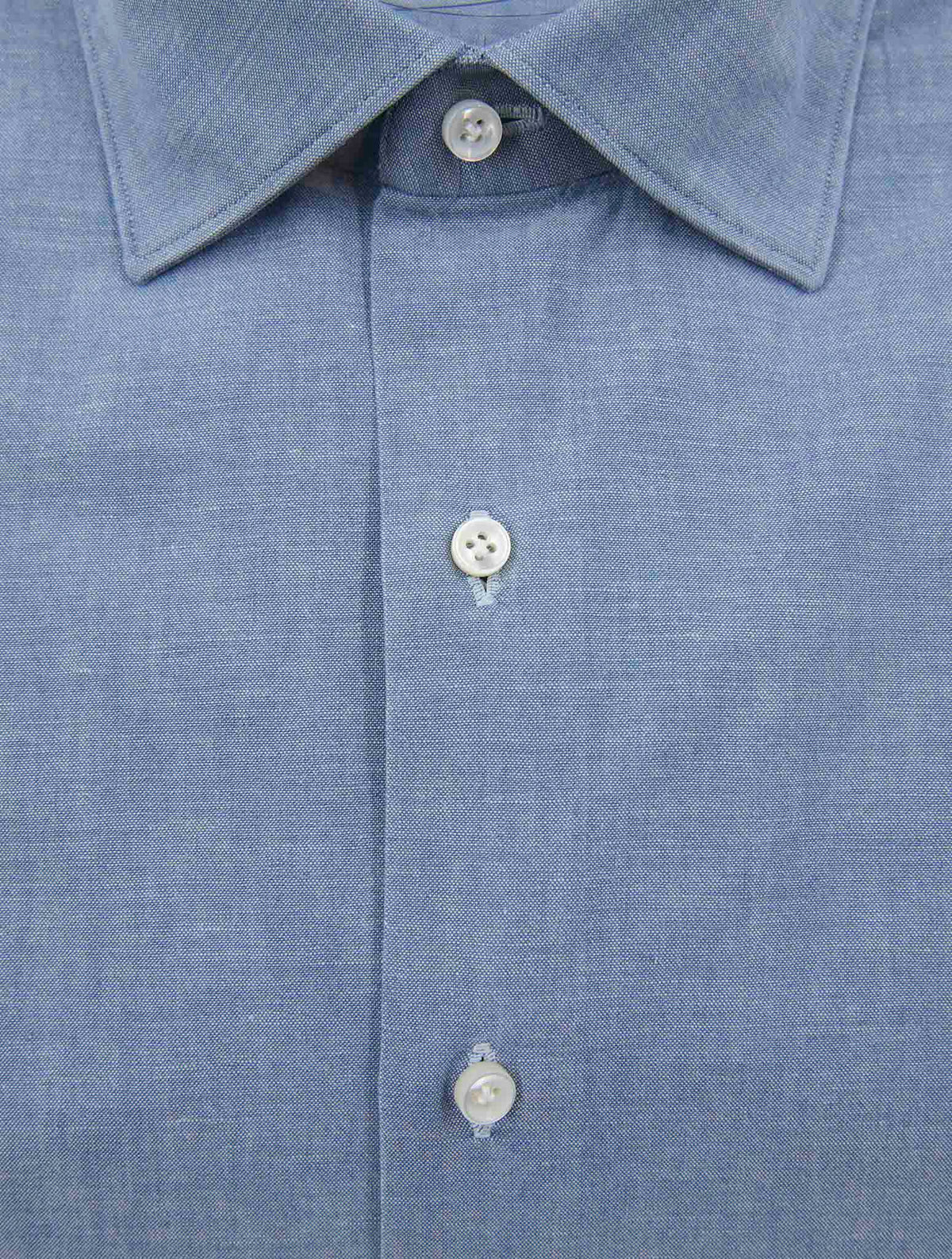 Finamore 1925 Light Blue Cotton Shirt Seattle