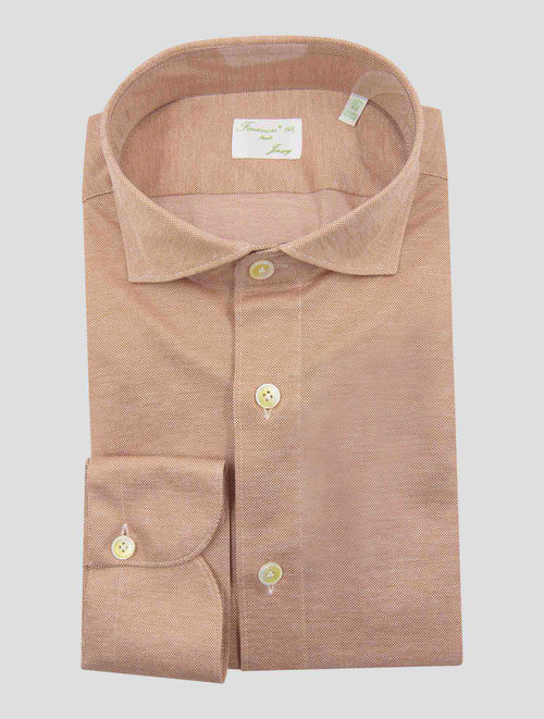 Finamore 1925 Orange Cotton Shirt Toronto