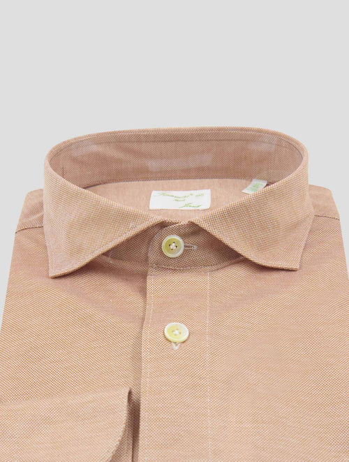 Finamore 1925 Orange Cotton Shirt Toronto