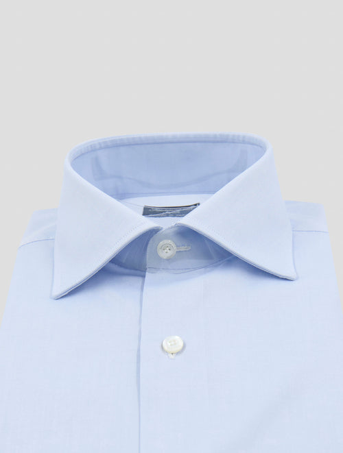 Finamore 1925 Light Blue Cotton Shirt Napoli