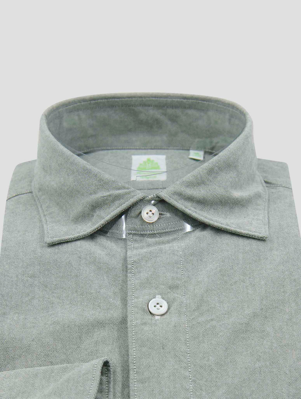 Finamore 1925 Gray Cotton Shirt Tokyo