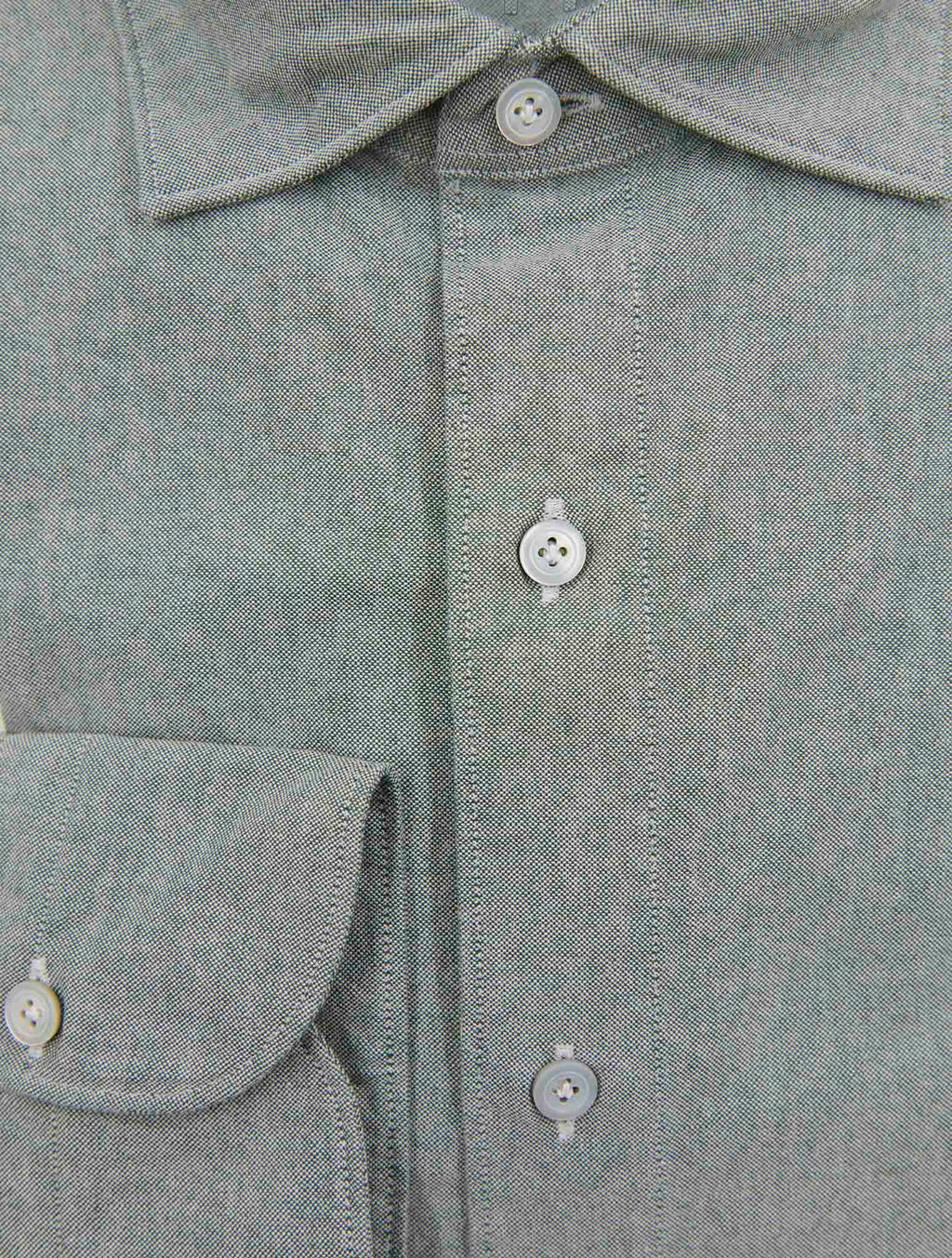 Finamore 1925 Gray Cotton Shirt Tokyo