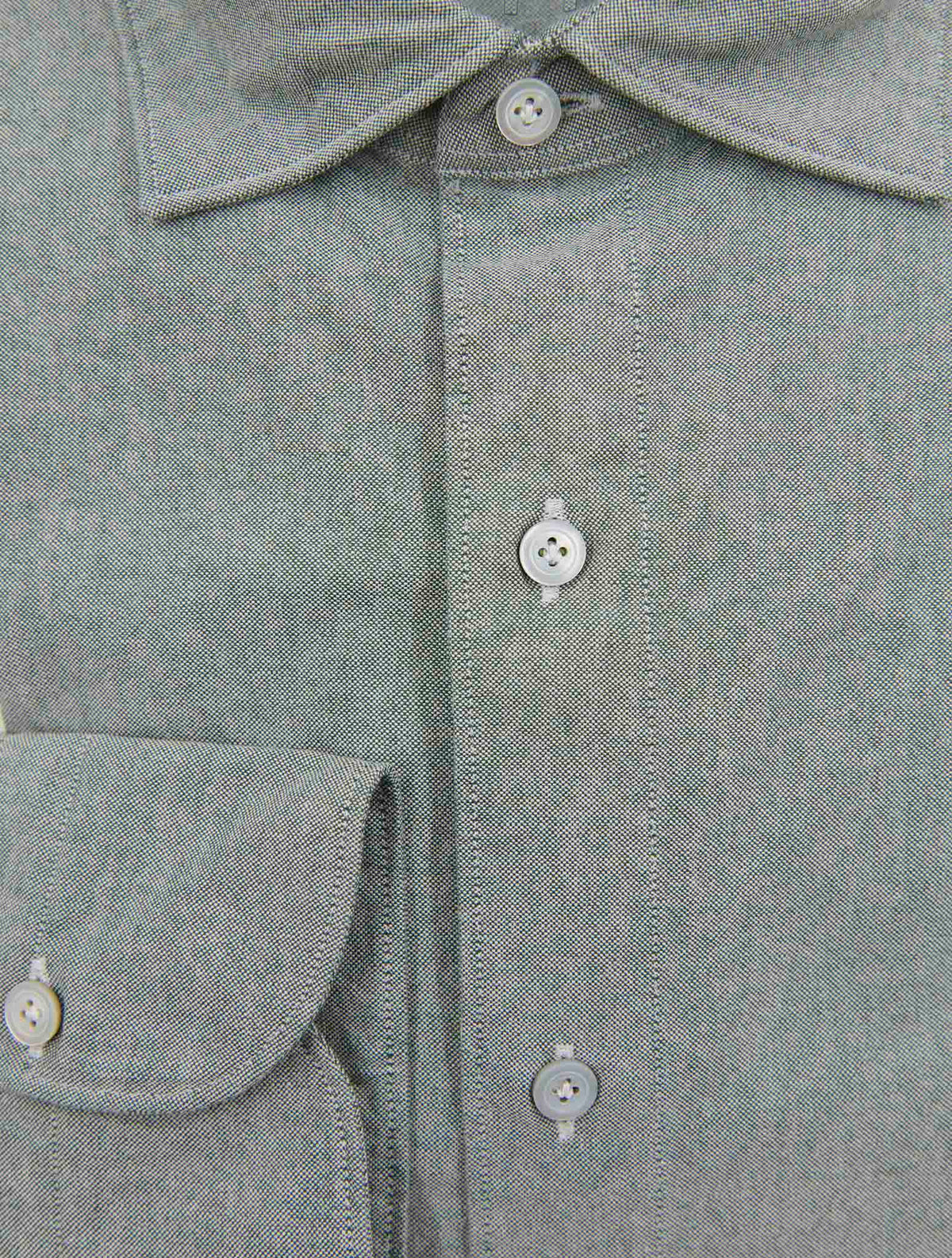 Finamore 1925 Gray Cotton Shirt Tokyo