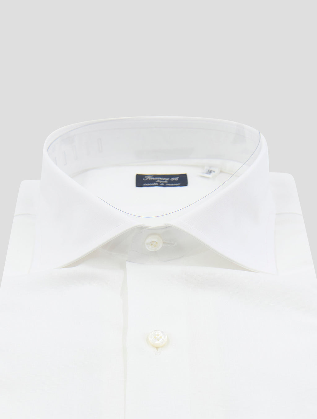 Finamore 1925 White Cotton Linen Shirt Napoli