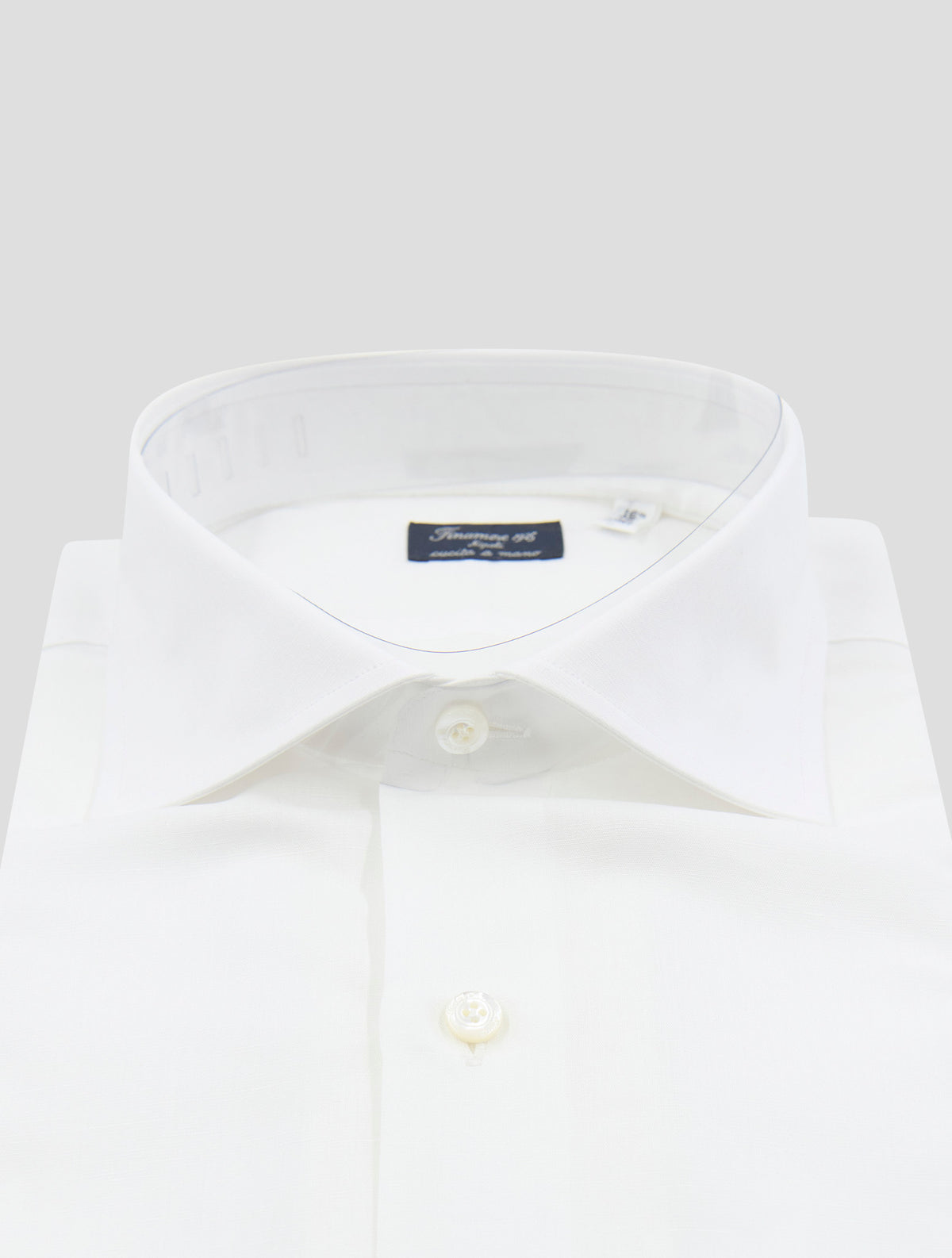 Finamore 1925 White Cotton Linen Shirt Napoli