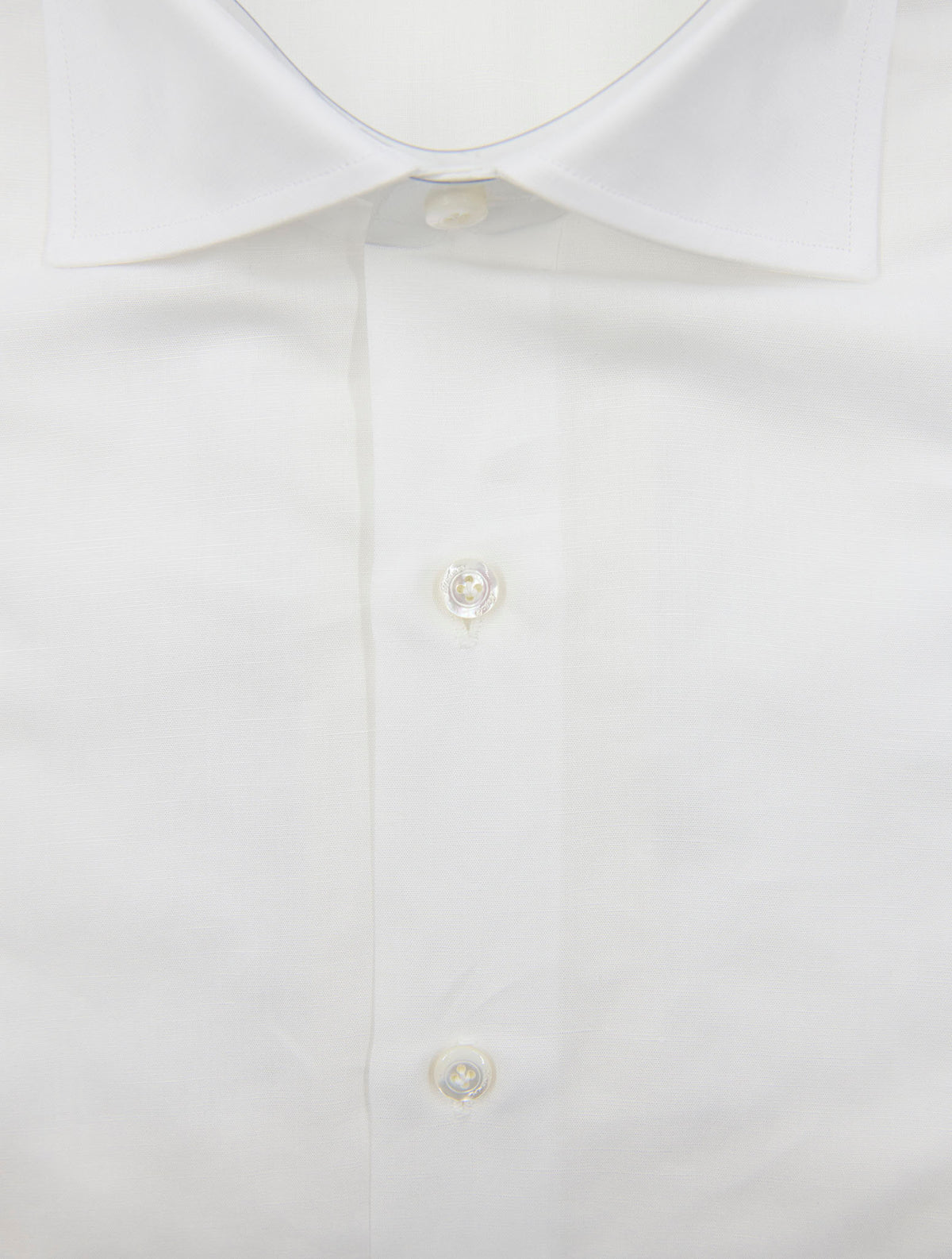 Finamore 1925 White Cotton Linen Shirt Napoli