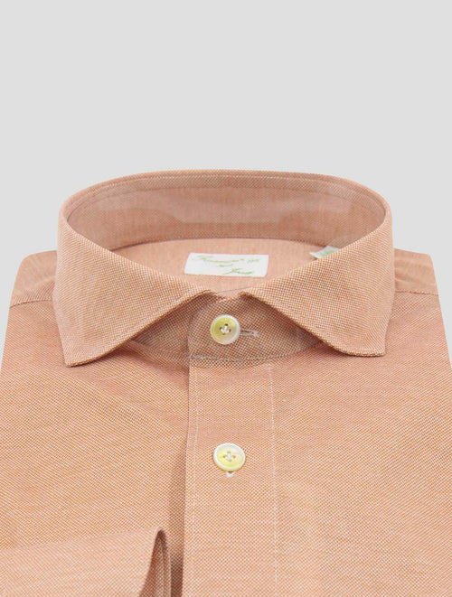 Finamore 1925 Orange Cotton Shirt Toronto