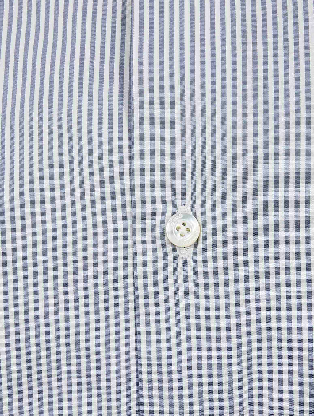 Finamore 1925 Blue White Cotton Shirt Milano