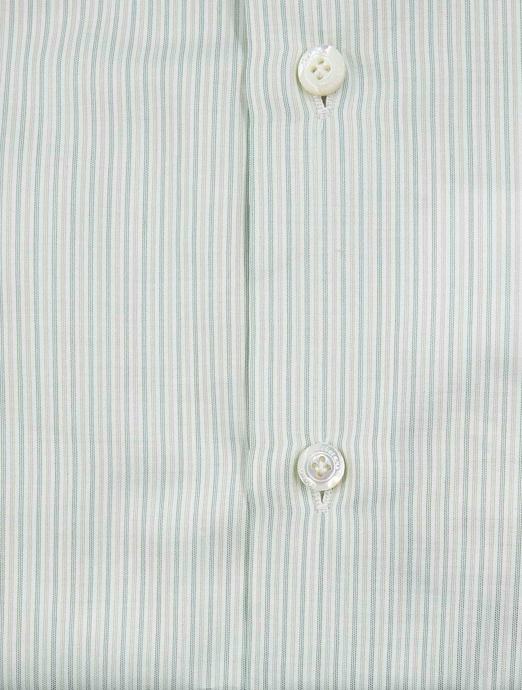 Finamore 1925 Green White Cotton Shirt Napoli