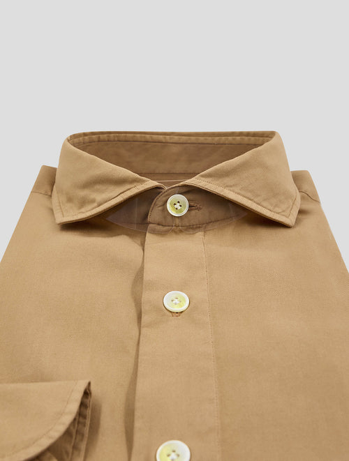 Finamore 1925 Pumpkin Cotton Silk Shirt Nap109
