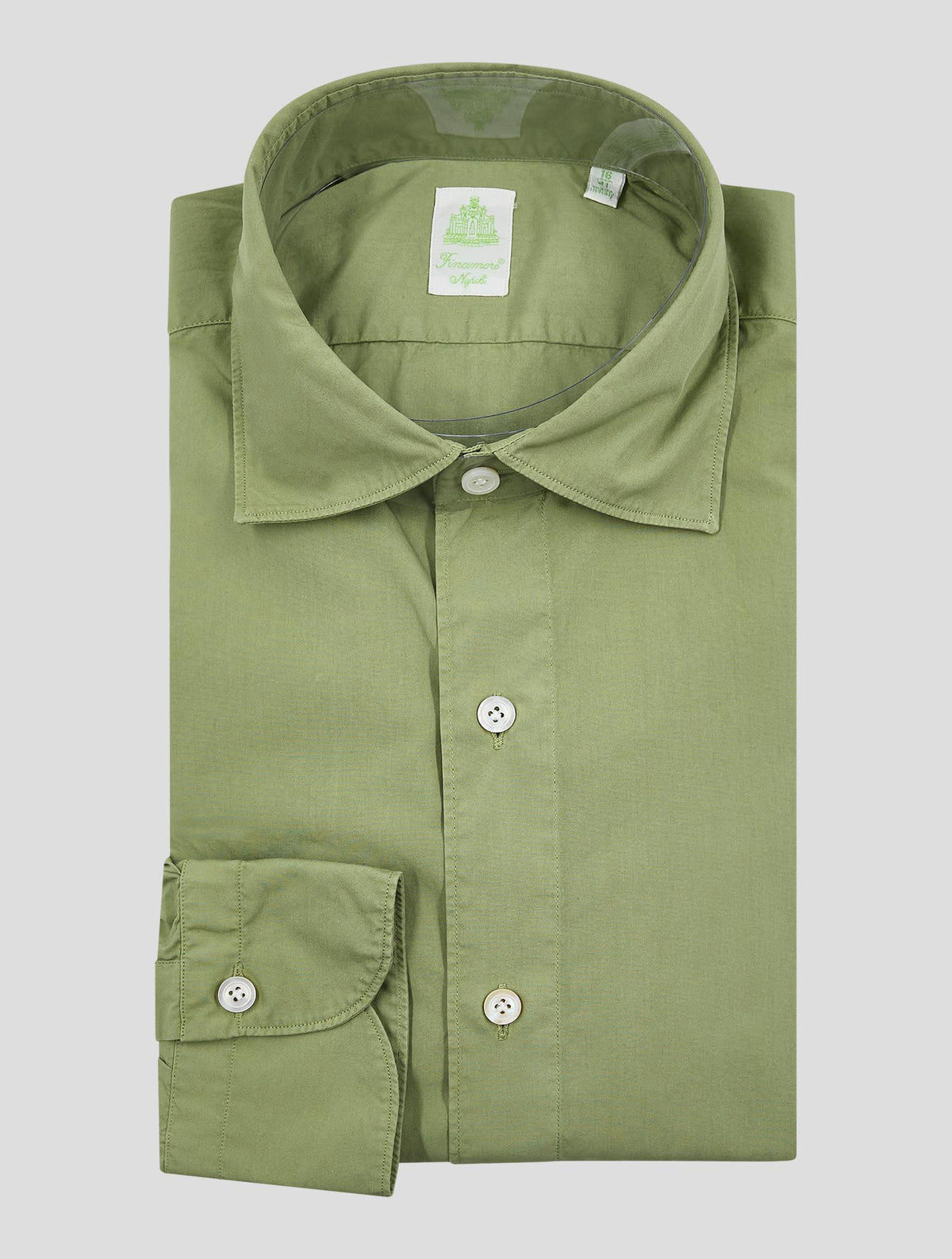 Finamore 1925 Green Cotton Shirt Tokyo