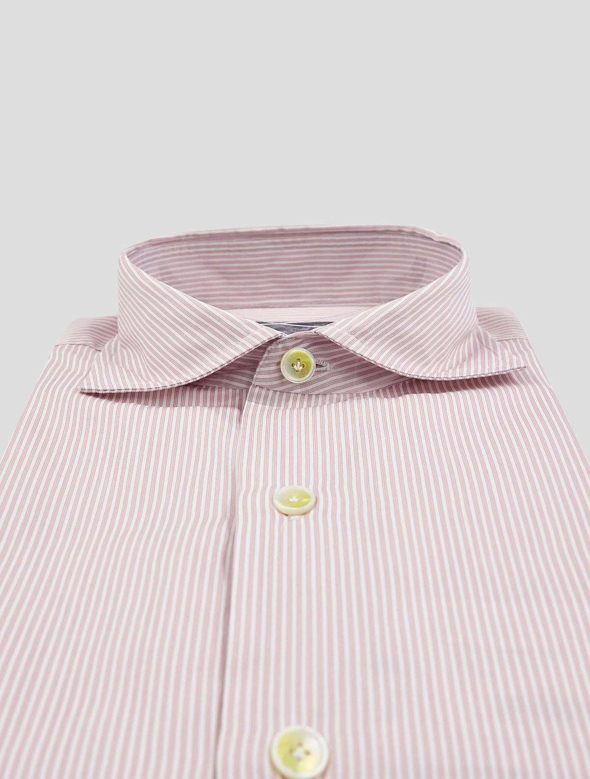 Finamore 1925 Red White Cotton Shirt Nap109