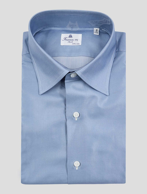 Finamore 1925 Light Blue Cotton Shirt 1702N