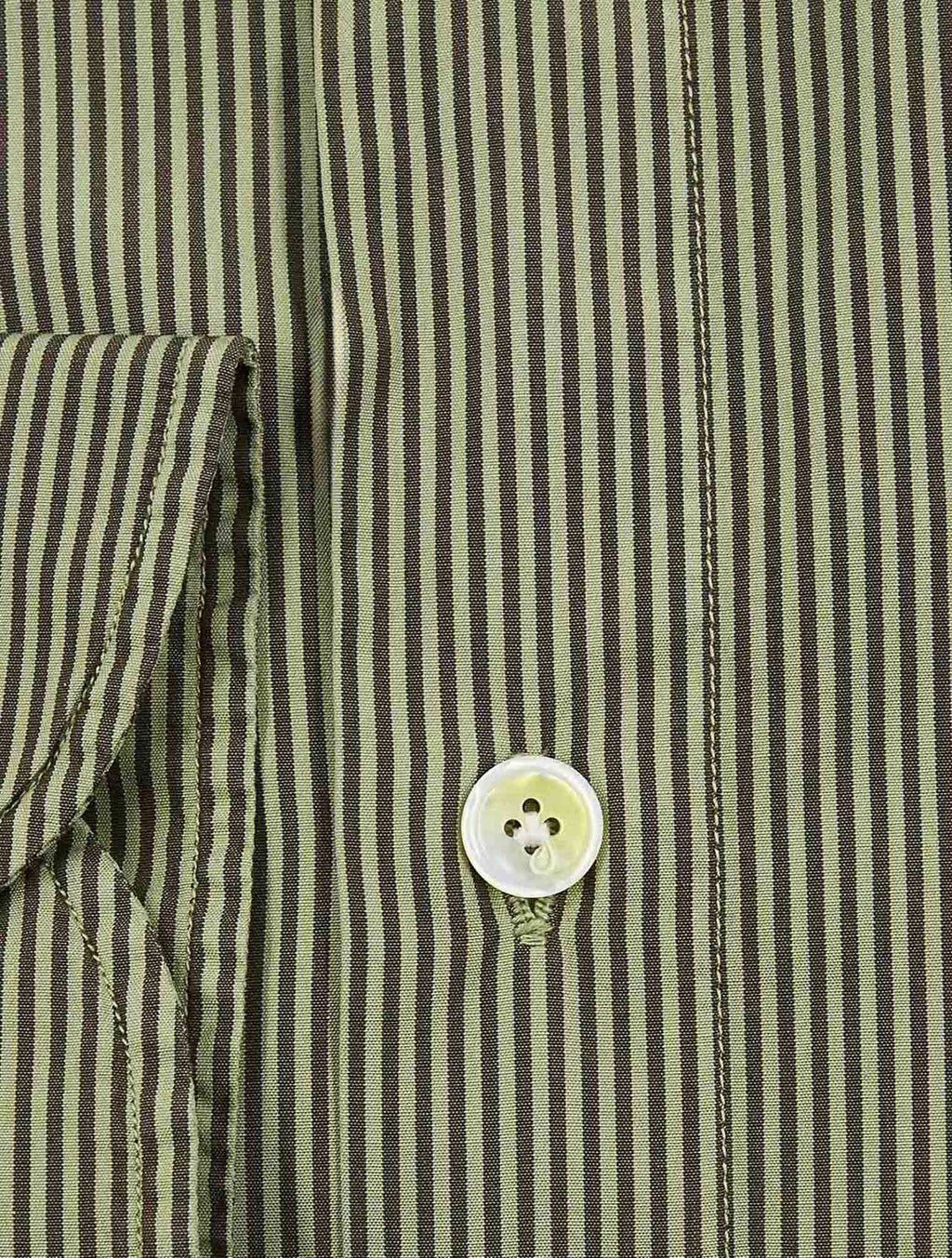 Finamore 1925 Green Cotton Silk Shirt Napoli