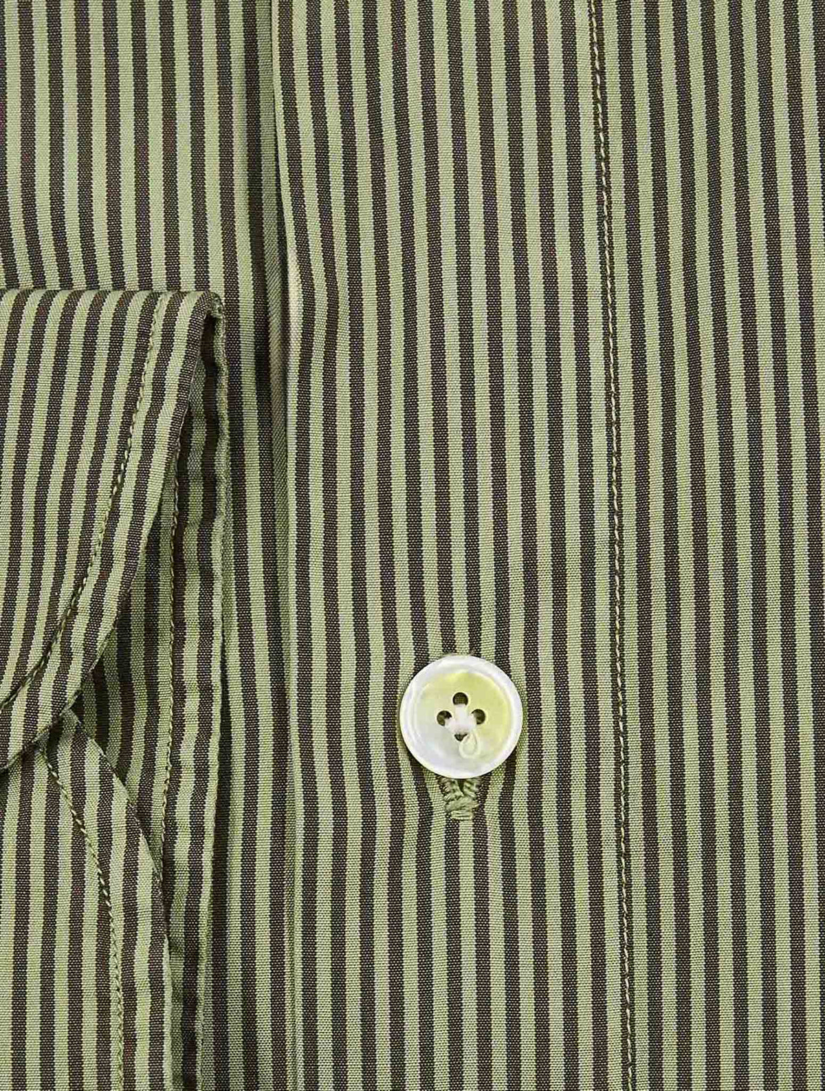Finamore 1925 Green Cotton Silk Shirt Napoli