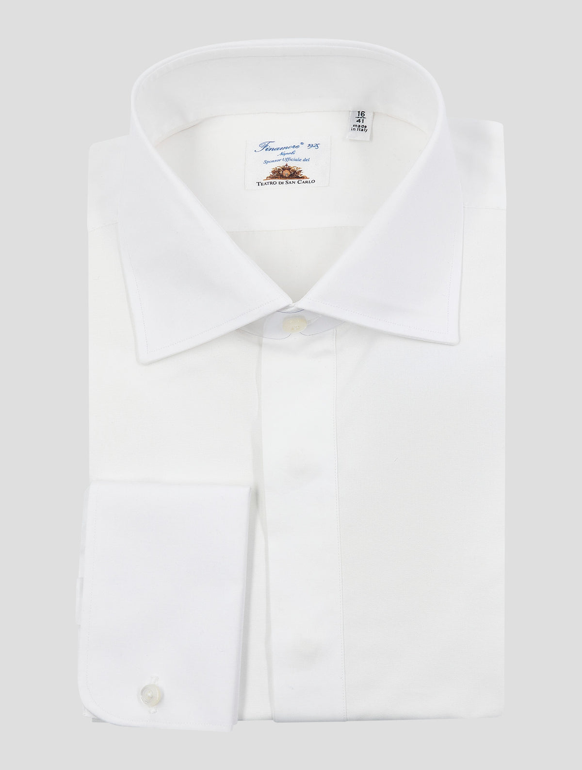 Finamore 1925 White Cotton Shirt Tuxedo Luigi