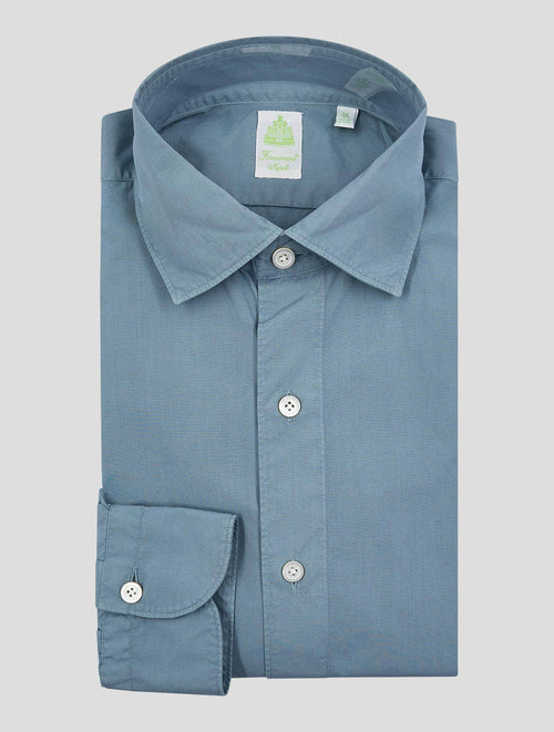 Finamore 1925 Green Cotton Shirt Tokyo