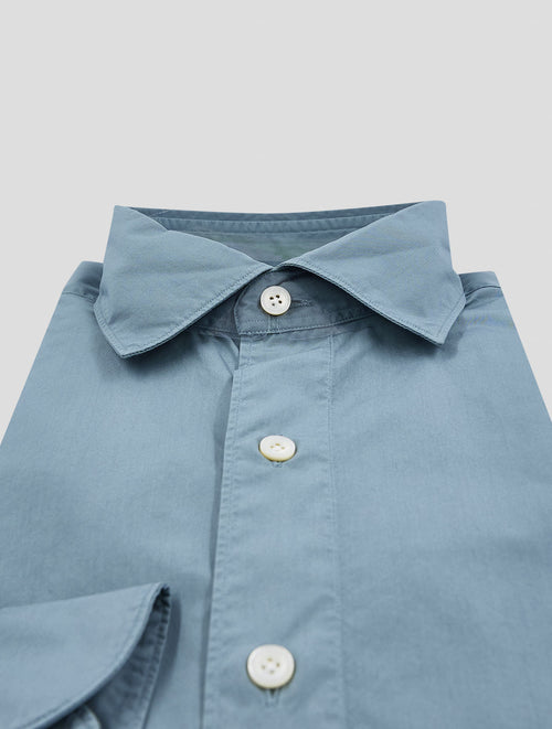Finamore 1925 Green Cotton Shirt Tokyo