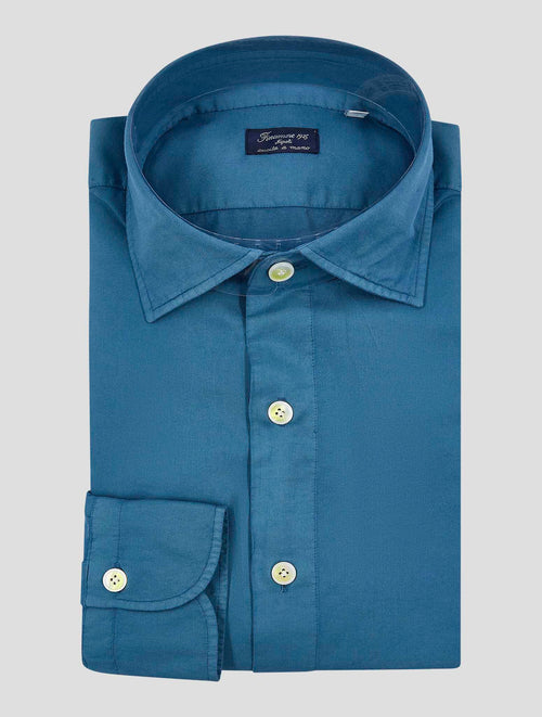 Finamore 1925 Green Cotton Cashmere Shirt Napoli234