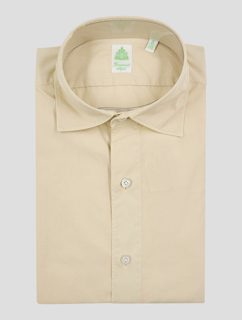 Finamore 1925 Beige Cotton Shirt Tokyo