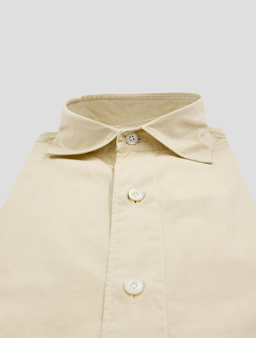 Finamore 1925 Beige Cotton Shirt Tokyo