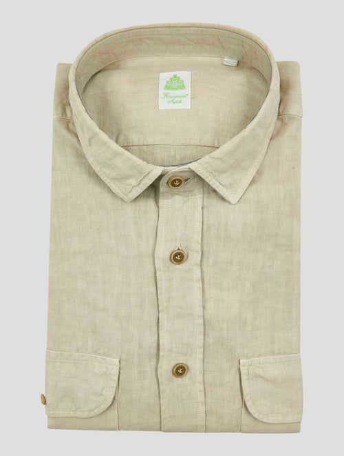 Finamore 1925 Beige Cotton Shirt