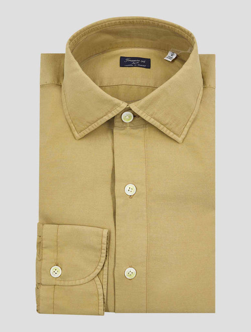 Finamore 1925 Sand Cotton Silk Shirt