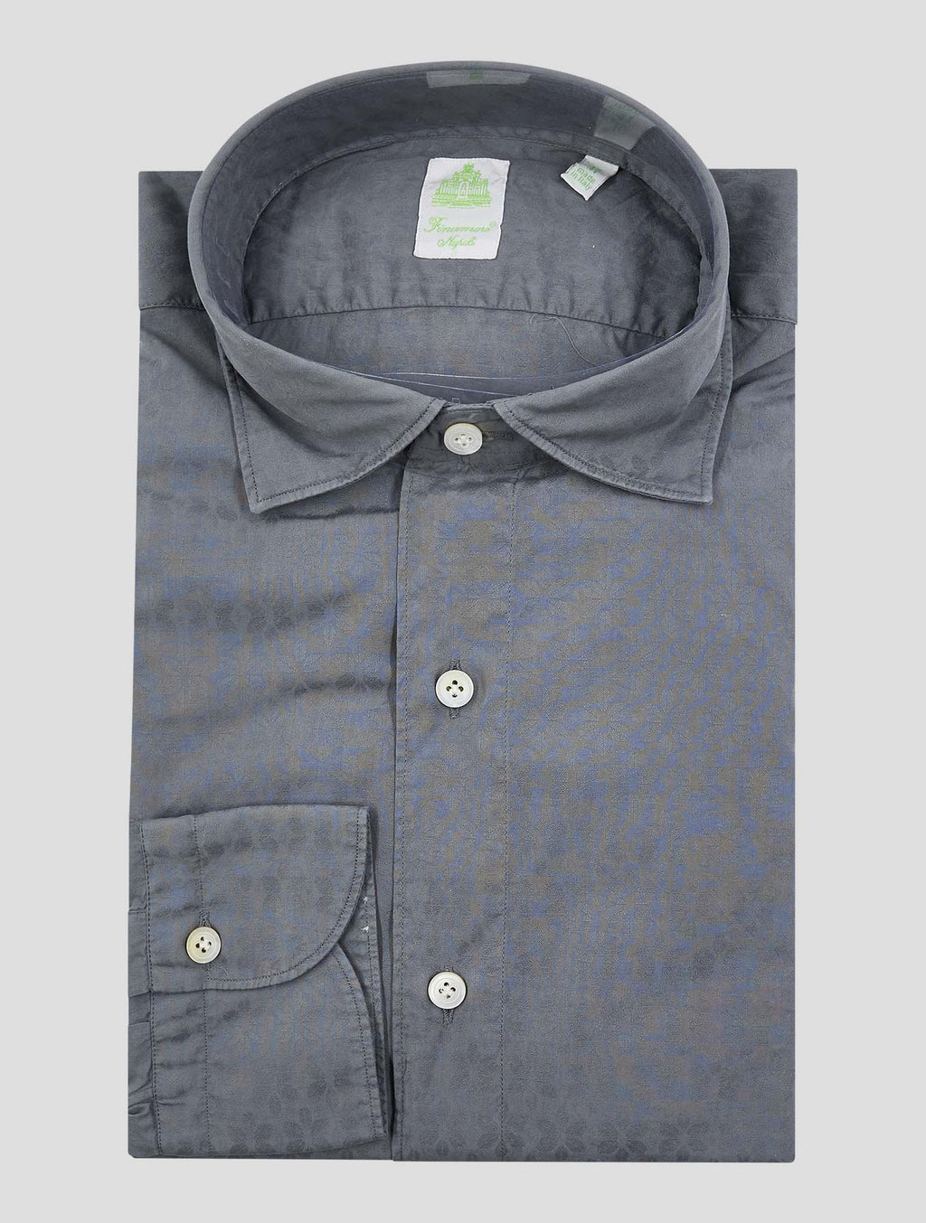Finamore 1925 Gray Cotton Shirt
