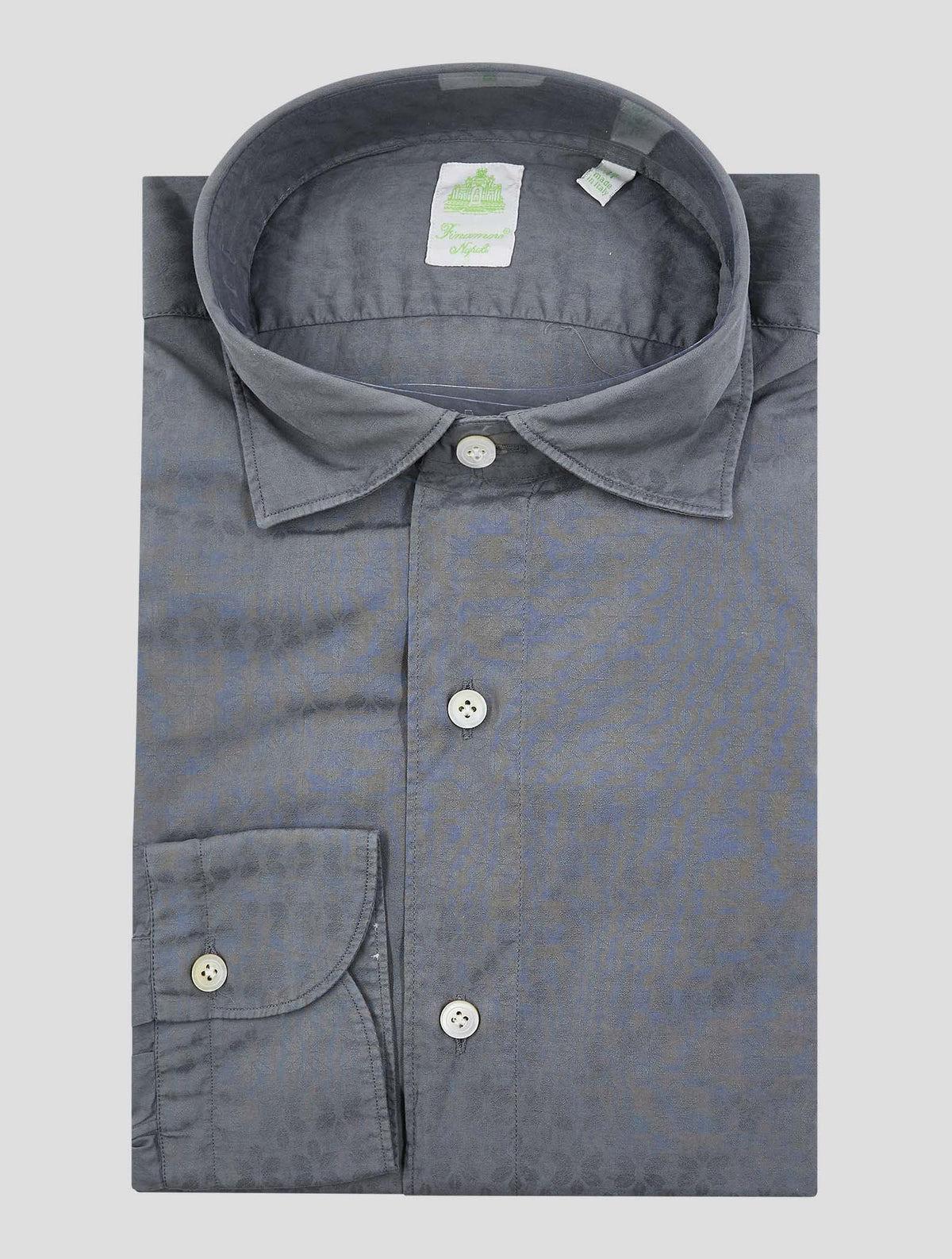 Finamore 1925 Gray Cotton Shirt