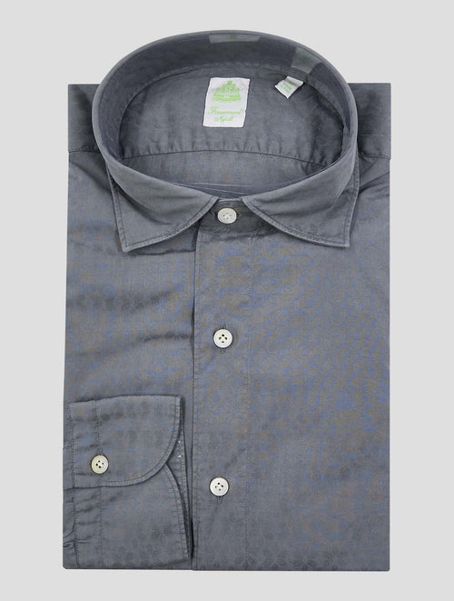 Finamore 1925 Gray Cotton Shirt