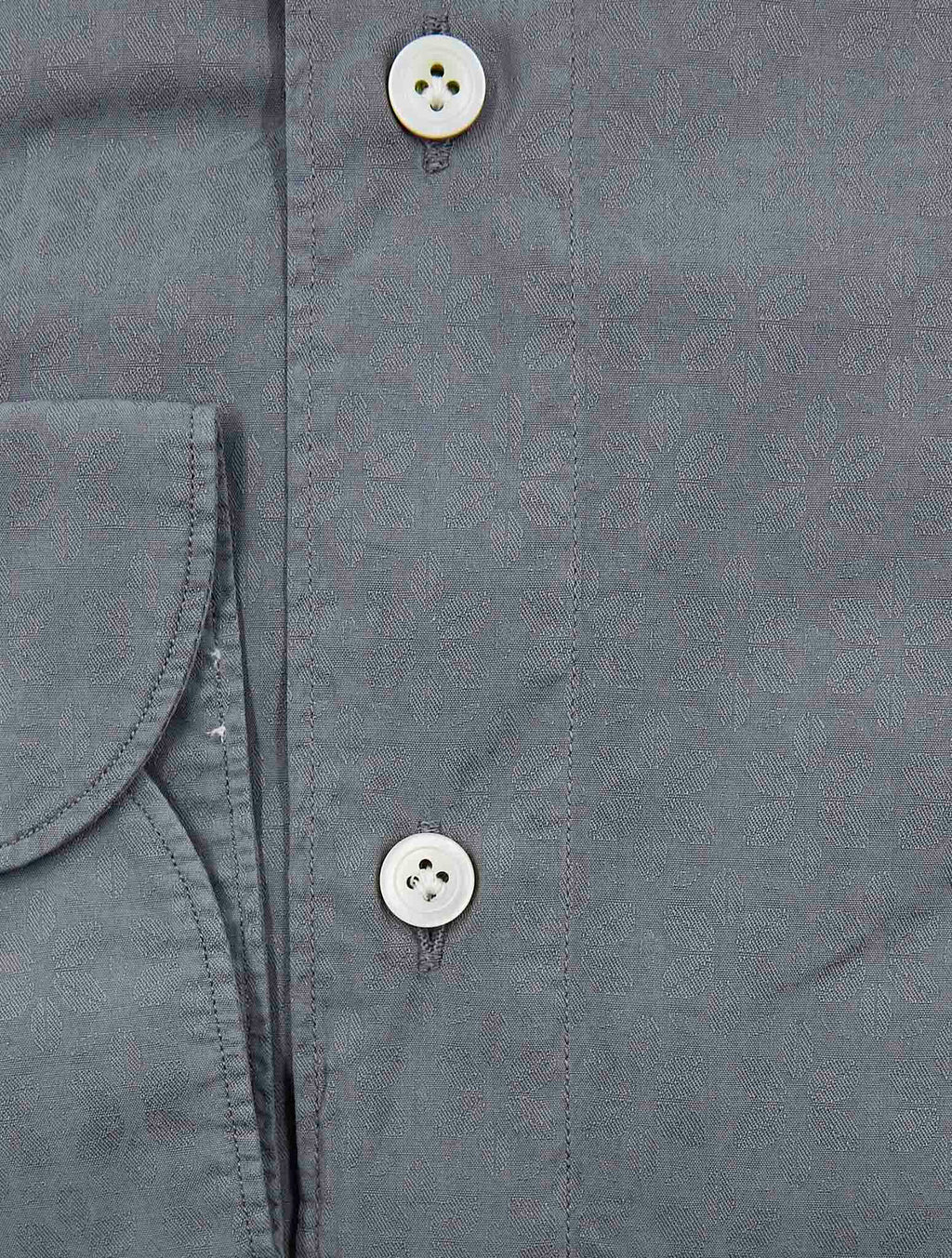 Finamore 1925 Gray Cotton Shirt