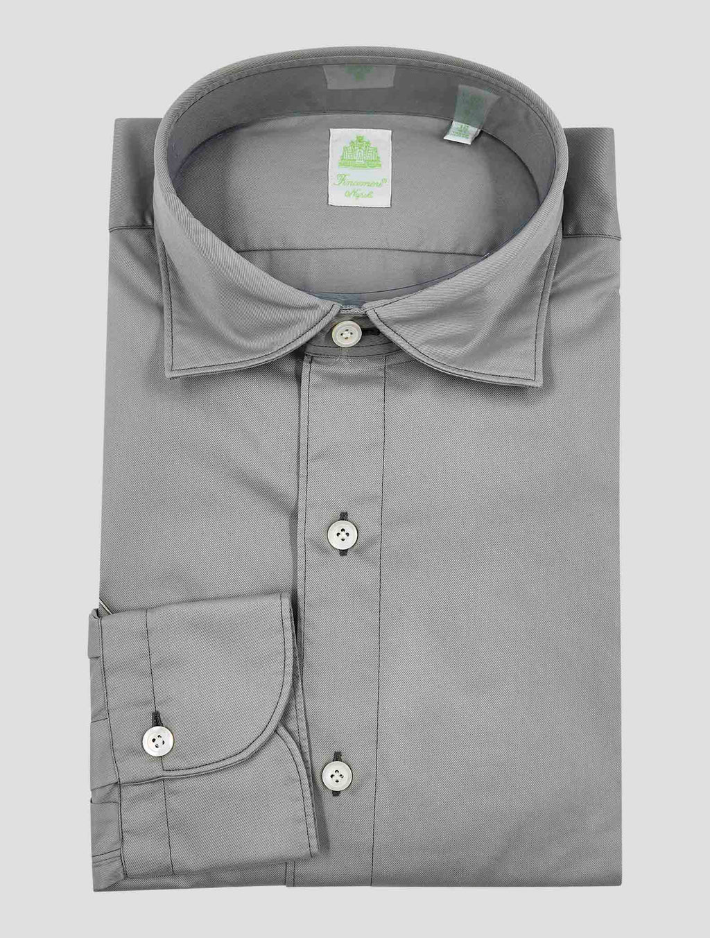 Finamore 1925 Gray Cotton Shirt