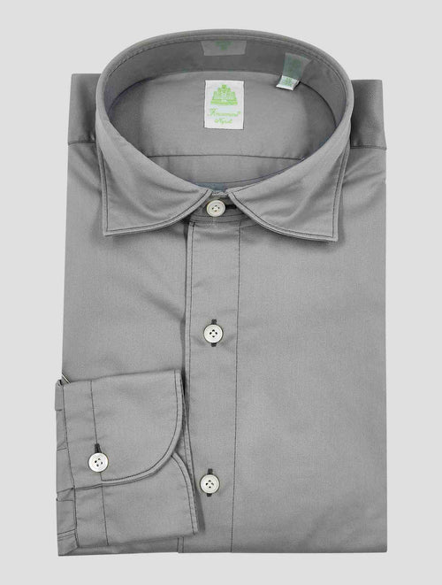 Finamore 1925 Gray Cotton Shirt
