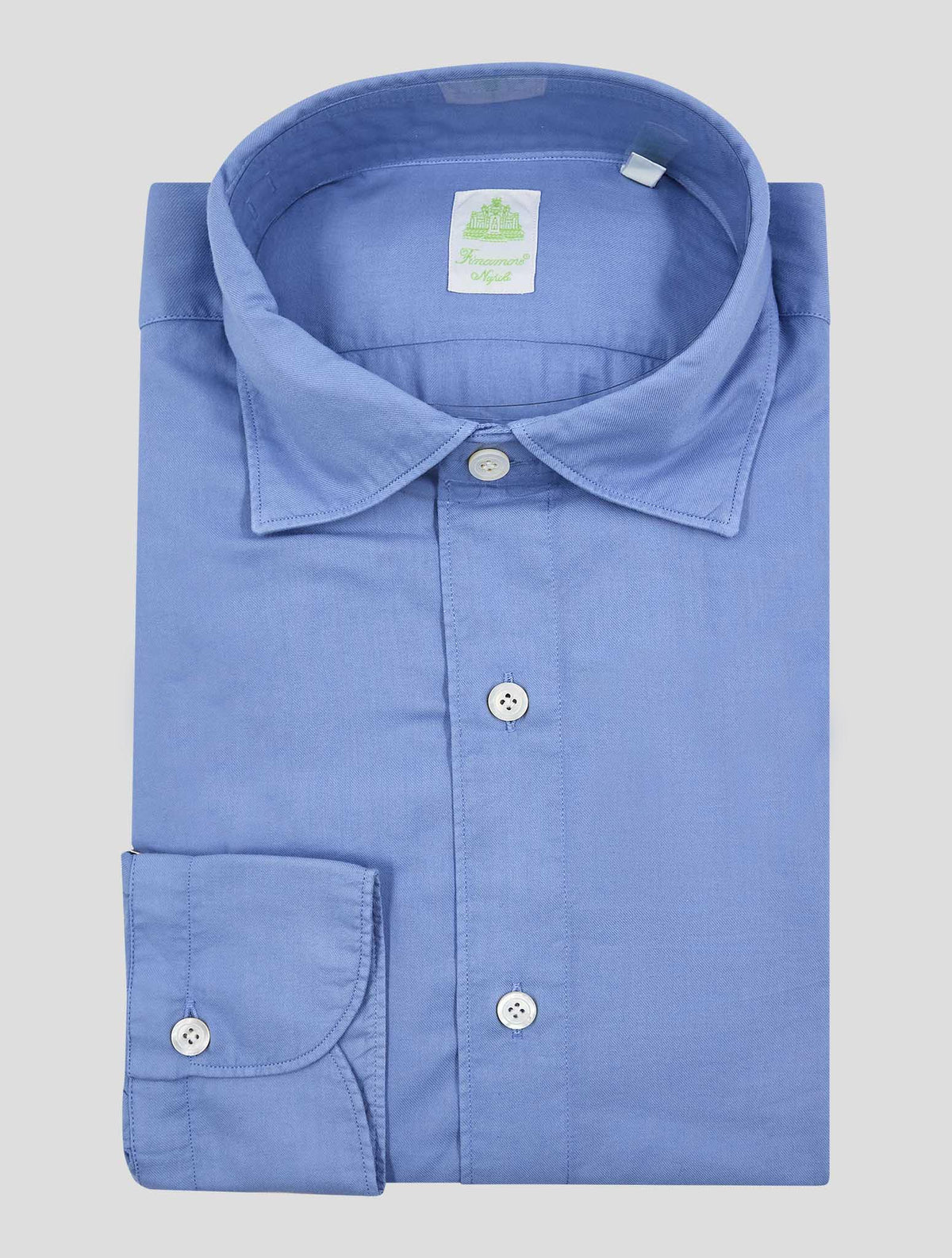 Finamore 1925 Light Blue Cotton Shirt
