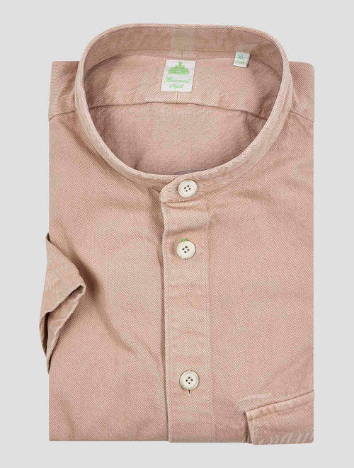 Finamore 1925 Pink Cotton Polo Korean Shirt