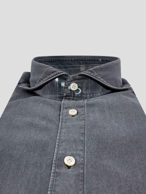 Finamore 1925 Gray Cotton Shirt